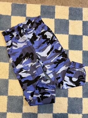 Blue Camo Cargo Joggers